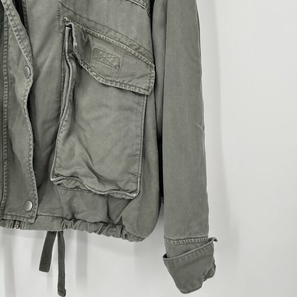 American Eagle Women's Army Green Military Style Cotton Jacket Size Small. - Picture 5 of 14